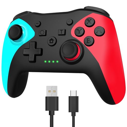 SWITCHコントローラーTURBO連射機能付きスイッチコントローラー1000MAH大容量バッテリープロコン無線BLUETOOTH無線接続ジャイロセンサー搭載4階段HD振動スイッチ本体スリープ解除プロコン