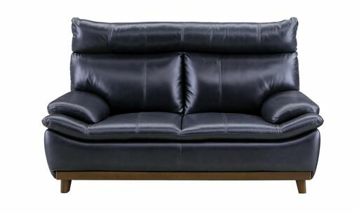 関家具(Sekikagu)ソファ本革レザーハイバックウレタンフォームブルー2人掛けミラージュ221961