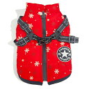 ペット服ベスト冬犬服コートジャケットダウンハーネス付き小中大型犬洋服ドッグウェアパーカー裏起毛小型犬中型犬服お散歩軽量着脱簡単秋冬防寒防水ジャケット暖かいペット服(4XLス…