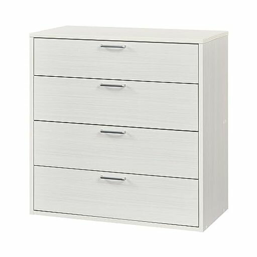 白井産業チェストタンス衣類収納ワイドタイプ同シリーズで組み合わせ自由自在一人暮らしの部屋や狭いスペースにぴったりサイズホワイト白木目ベーシックデザイン幅78.2x奥行39.5x高さ80…