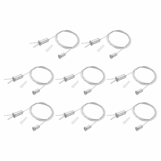 PATIKIL吊り下げワイヤーケーブルキット1m/3.3ft8セット調節可能なライトサスペンドケーブルキットパネ..