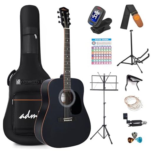 高品質素材:選りすぐれたスプルースをトップに採用し、バック&amp;サイドにはバスウッドを使用することで、より豊かで明るい音を提供します。技術的な指板とブリッジは快適な演奏感を提供します。独特の高品質のチューニングマシンは全覆盖チューニングペグスタイルで、合金金属製で、アコースティックギターの調律を維持します 最も完全な初心者向けギターセット:音楽を始めようとしている初心者ミュージシャンのための究極のスターターキットです。この41インチの右利きのドレドノート型アコースティック・クラシカルギタースターターキットには、初心者に必要な基本的なアクセサリーが付属しています。これには、パッドケース、デジタルチューナー(電池は同梱されていません)、ギタースタンド、楽譜スタンドなどが含まれています 初心者への素晴らしい贈り物:この41インチのカラフルなアコースティック弦楽器キットは、初心者や音楽を始めようとしている人、生徒、ギターを始めようとしている若者にとって最適です。箱から出してすぐに演奏を始めることができます。