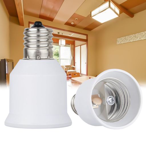 CheophaE17E26変換ソケット、口金変換アダプターe17e26、e17-e26口金変換アダプター、熱に強い(2個入り)