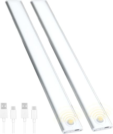 センサーライト室内高感度目に優しい照明3色温無段階調光超薄型デザイン簡単設置粘着テープ/強力マグネ..