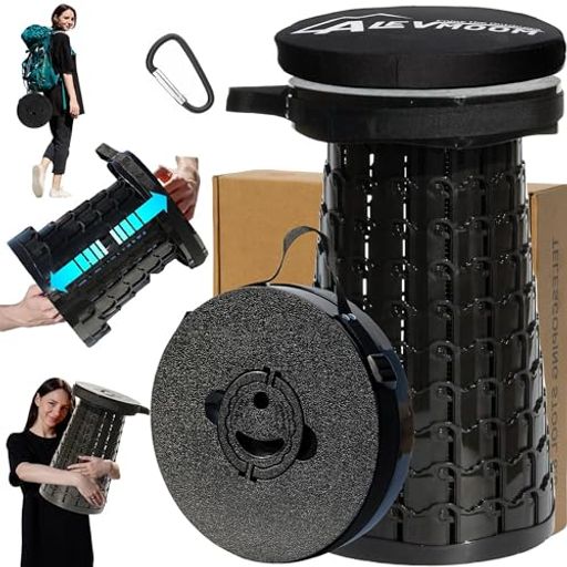 ALEVMOOMアップグレード折りたたみ椅子50cmまで高さ調節可能座面幅30cm折りたたみいす折り畳みいす折り畳みいす耐荷重450kgクッションつき第八代伸縮スツールおりたたみいす頑丈おりたたみ…