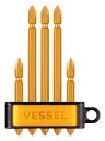 ベッセル(VESSEL)両頭ビットプレミアム5本組+2x652本/+2x1103本(ゴールド)A145P-PGL