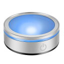 ERWEILEDレインボーコースター円型光る台座ライトステージハーバリウムライト光るタッチセンサー式台座間接照明オブジェディスプレイライトフィギュアスタンドホー...