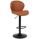 ralex-chairカウンターチェア1脚昇降式回転バー椅子スエード足置き背もたれハイチェアおしゃれバー、カウンター、キッチン用ブラウン