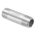 PATIKIL304ステンレス鋼パイプ継手G3/8”XG3/8”メススレッド2インチ/50MM長さニップル鋳造パイプカップリング継手直径17MM