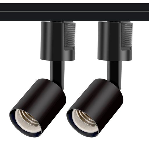 Aiwodeダクトレールライトダクトレール用スポットライト配線ダクトレール用器具E26黒い2個