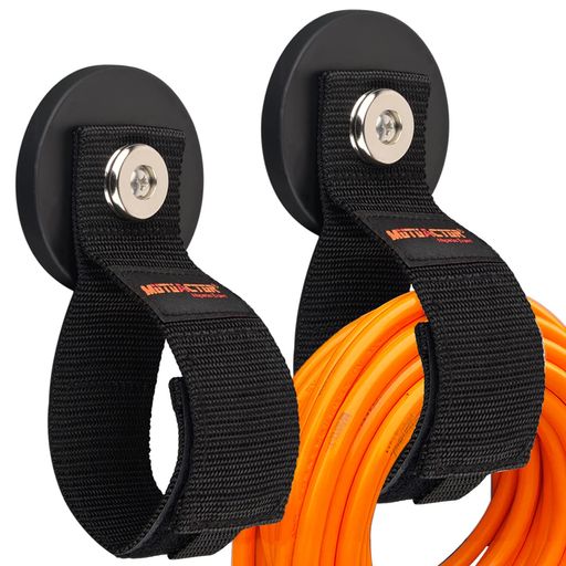 MUTUACTORマグネットフック2個パック超強力マグネットフック高耐久吊り下げ用滑り止めゴムコーティング..