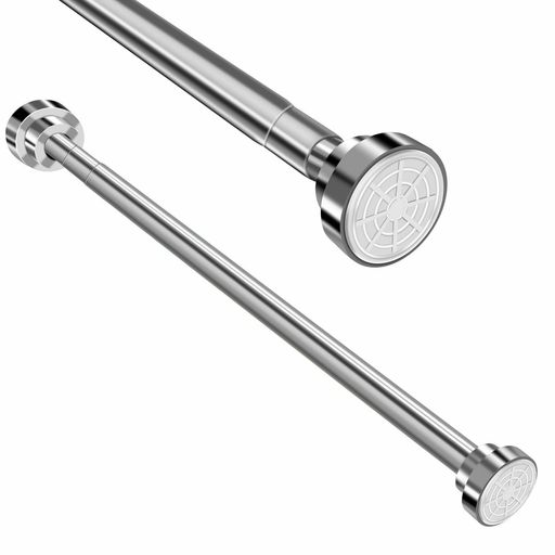 【主な仕様】パイプ材質:304ステンレス両端の圧着板:ABS樹脂直径:外パイプ22mm、内パイプ19mmです幅55~85cm耐荷重:約30~35kg 【省スペース】狭いマンションの壁に取り付けて、場所を取らず、邪魔にならないです。私たちの突っ張り棒の長さは自由に調節可能で、どんな壁でも使用可能で、とても省スペースで、木製壁やタイルなどの様々な壁面に適用し、とても省スペースです! 【簡単な取付け・取出し】突っ張り棒を取り付けるのはくぎ/ネジ/パンチ等全部必要なく、突っ張るだけで簡単に設置できます。壁に穴がある心配もなく、壁に痕跡も残さないので、つっぱり棒を安心に取り付けて、賃貸住宅におすすめです。模様替えするときなどにはすぐに外すことができます。 【さまざまな場所で活躍】耐荷重力強いつっぱり棒はシンプルで使いやすいおしゃれな突っ張り棒です。湿気の多い梅雨季節でも普通の時でも、シャワーカーテンロッド、バスルーム衣類用ロッド、室内クロゼットロッド、カーテンロッド、DIY棚、布団干し、屋外物干しなど様々なシーンで活用できます。