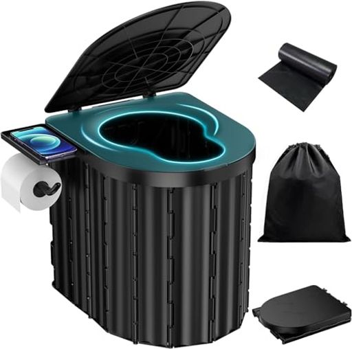 MOARS簡易トイレ防災グッズ耐荷重2倍アップ200KGまで家庭トイレと同じ高さ緊急時も快適に10年以上保存折り畳み式非常用携帯トイレ災害用トイレットペーパーフック小物ホルダー人間工学…