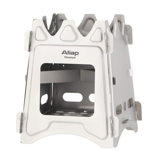 ATiAP超軽量チタン合金アウトドアキャンプ用多燃料アルコールストーブバーベキューコンロ(多機能薪ストーブ)