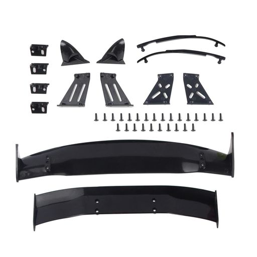 Bhuuno1/10RCカー部品DIYリアスポイラーウィング交換フラットカーリアウイングRCカーボディウイングス..