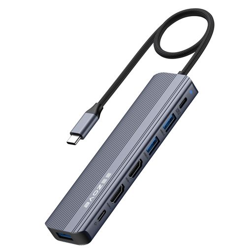 BAOZEE 7-in-1 USB-C ドッキングステーション 双 HDMI 4K@60Hz USB ハブ USB3.0x4 PD100W マルチディスプレイ対応 MacBook Pro/iPad Pro/Windows PC 対応 データ転送