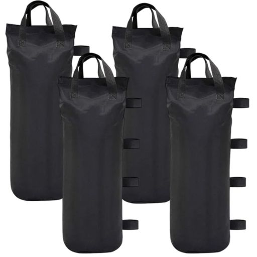 KALOLINNAウェイトバッグテントタープ砂袋4個セット重し袋固定用タープテント用テント用砂袋キャンプ固定用具ビーチパラソル固定重り重し袋強風対策(ブラック4点セット)