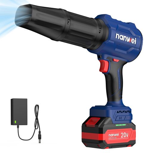 【2026新型】NANWEI ブロワー 小型 ブロアー ブラシレスモーター 無段階風量変速 軽量 ブロワー 洗車 4.0Ahバッテリー1個