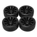 ONGWANタミヤTT02用ドリフトタイヤ1/10電動4WDツーリングカータイヤブラックRCリモコンフラットスポーツカードリフトタイヤパターンハードトレッド