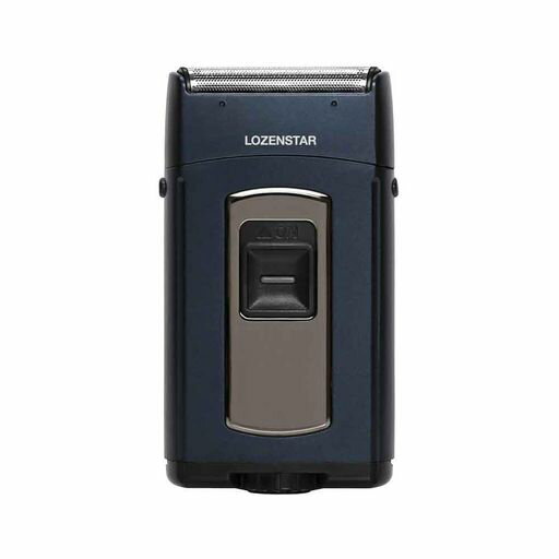 LOZENSTARひげそり電動シェーバーネイビー手のひらサイズ水洗い可乾電池式ダブルエッジトリマー3枚刃電池別売S-627NV