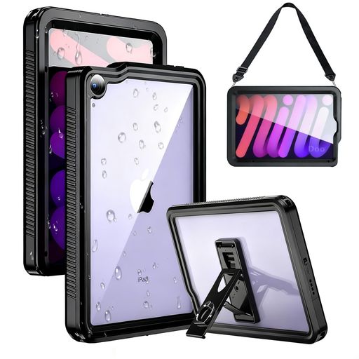 【対応機種】:iPad Mini A17 Pro 第7世代 2024(モデル番号:A2993 / A2995 / A2996)、iPad Mini 第6世代 2021発売 8.3インチ(モデル番号:A2567 / A2568 / A2569)に対応。他モデルには対応しませんので、ご使用前にデバイスのモデル番号をご確認ください。IP68認定取得で、1.5m水深30分間の防水テストを300回以上クリア。完全密封設計により水・泥・砂・ホコリを徹底ガード。プール・お風呂・スノボ・砂浜など、どんなシーンでもiPad mini 7/6を安心してお使いいただけます 【耐衝撃・全面保護】:米軍MIL規格をクリアした頑丈ボディに、高品質 TPU+PC 素材を採用,落下時の衝撃を効果的に吸収し端末を守ります。カメラ専用保護設計でレンズの傷つきを防ぎ、表面の高透明PETフィルムで画面タッチ操作もスムーズ。電源・音量調整・充電操作に対応し、密封構造でほこり多い環境でも使用可能です 【ぴったり穴開け・滑らか操作】:使い勝手 MAX​。実機テストで確認済みの Touch ID 認識対応で、指紋解錠がスムーズに行えます。