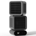 【2025年アップグレード版】TILLMULYA卓上扇風機静音充電式扇風機自動首振りDCモーター6段階風量二層ファンLED表示画面提手付きTYPE-C充電卓上USBコンセントサーキュレーター