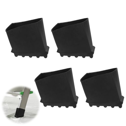 ラダーフットカバーはしご滑り止めマットステップラダー足カバー4個セット滑り止め耐摩耗性高摩擦安定..