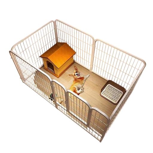 犬用ケージペットサークル犬ペット犬ペットフェンスサークルドア付きDIY取り付けが簡単室内と屋外に適用でき置いて固定ダブルロックペットケージ接続式簡単組み立て工具不要60X60cm6枚…