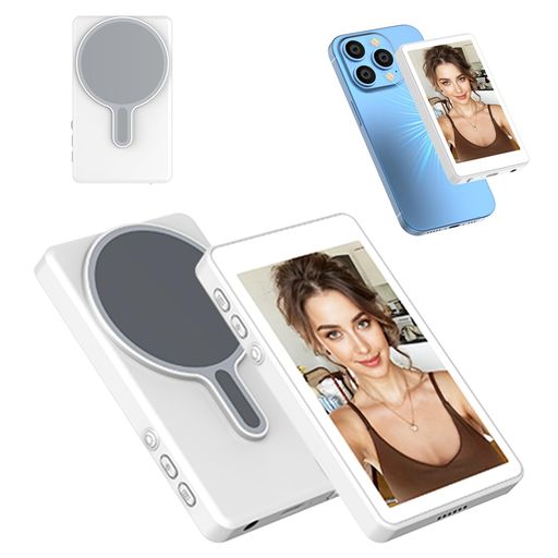 自撮りモニター自撮りカメラIPHONEモニターミラーリングスマホ用背面カメラモニターフォトビデオキットスピーカー付き磁気式ミラーリング接続IOS/ANDROID機種対応VLOG記録/ビデオ録画/ライ… 自撮りモニター自撮りカメラIPHONEモニターミラーリングスマホ用背面カメラモニターフォトビデオキットスピーカー付き磁気式ミラーリング接続IOS/ANDROID機種対応VLOG記録/ビデオ録画/ライ…