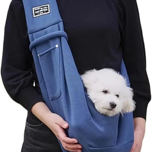 DICOCOペットスリングメッシュペットバッグ犬抱っこ紐小型犬猫キャリーバッグ斜めショルダーバッグポケット付き通気性調節可能耐久性飛び出し防止長さ調節可能猫キャリーお出かけ抱っこ
