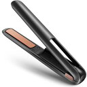 コードレスヘアーアイロン充電式ストレートアイロン大容量バッテリー搭載自動電源OFF2WAY軽量小型旅行/外出/出張に最適男女兼用プレゼント対応(黒)