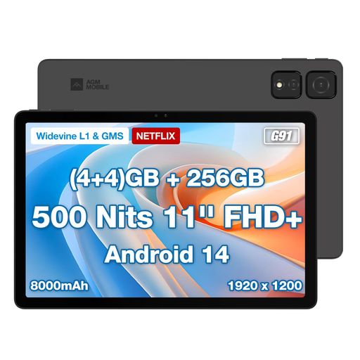 [タブレット11インチAGMPADT2Wi-Fiモデル]Android14搭载8(4+4)GBRAM+256GBMTKG918コアCPU1920x1200FHD..