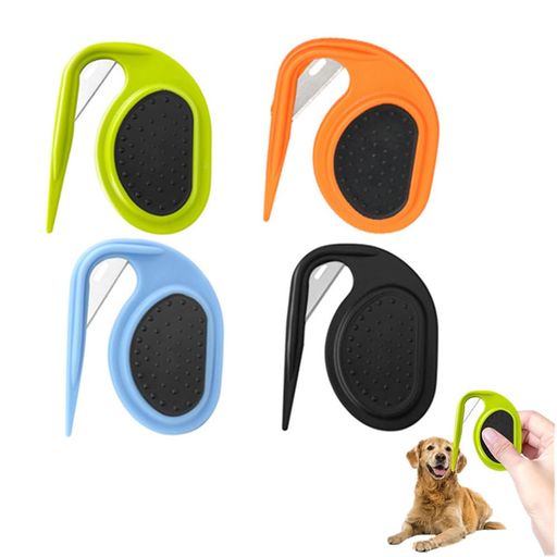 Granmagazz毛玉カッター結び櫛4点結び櫛犬猫毛玉取りペット結び目コームペットグルーミングブラシマッ..