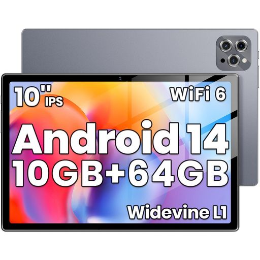 【タブレット10インチ2025初登場】Android14タブレット10インチwi-fiモデル10GB+64GB+1TB拡張、8コアCP..