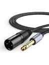 DuKabel2.4M6.35mmtoxlrケーブルステレオギターケーブル6.35mm-XLRオス3ピンオーディオケーブルマイク/ミキサー/アンプ/スピーカー/オーディオインターフェース等のデバイスに対応
