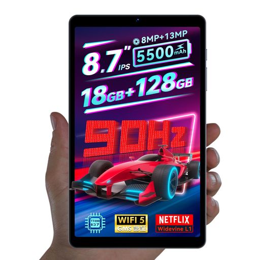 SVITOOタブレット8.7インチAndroid15Wi-Fiモデル90Hz高リフレッシュレート18GB+128GB+1TB拡張可能5500m..