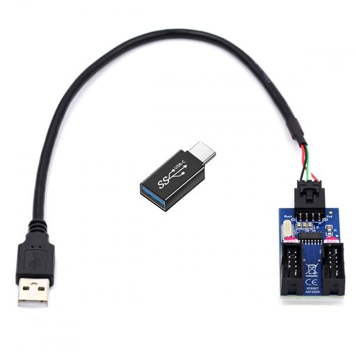 CYケーブルUSB3.1オスタイプCUSB-CからUSB2.0タイプAオス1から2メスマザーボード9ピン10ピンヘッダーHU..