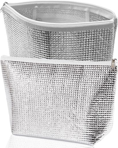 保冷バッグミニ保冷ポーチミニ小さめ保冷袋アルミインナーバッグお弁当袋保冷剤ポケットファスナー付き..