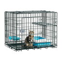 KSMSEM猫ケージ可折叠ペットケージ猫・犬・小動物用旅行&防災対応省スペース軽量丈夫な設計脱走防止簡単組み立て室内室外用掃除しやすい
