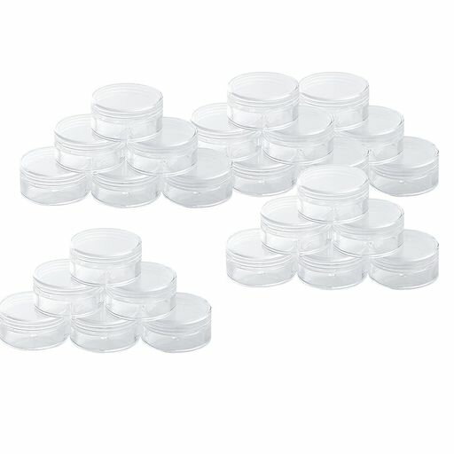 ESJNNK小分け丸ケース60個セット5ml透明プラスチッククリームケースアクセサリー収納ビーズネイルパーツ収納ボックス詰め替え容器化粧品用小分け容器小物用収納ボ家庭用出張旅行用品携… ESJNNK小分け丸ケース60個セット5ml透明プラスチッククリームケースアクセサリー収納ビーズネイルパーツ収納ボックス詰め替え容器化粧品用小分け容器小物用収納ボ家庭用出張旅行用品携…
