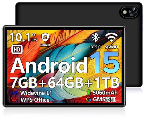 【10インチAndroid15初登場】Android15タブレット、7GB+64GB+1TBTF拡張、WidevineL1+GMS認証+Type-C充電+5060mAh、DOOGEEU910インチwi-fiモデル、アンドロイド