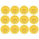 PATIKIL3.1”パドルボードDリング12個ステンレス鋼DリングPVCパッチパッド接着剤なしラフトカヤックインフレータブルボートサーフボード用イエロー