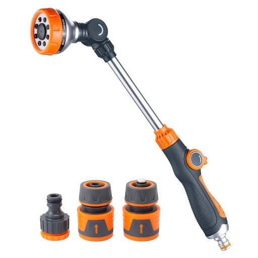 ホース用ウォーターノズル自動ガーデンホース噴霧器ペットの洗濯車の掃除自動ガーデンホースノズル人間工学に基づいたハンドル植物や芝生の水やり車やペットの掃除ホース庭の水やり…