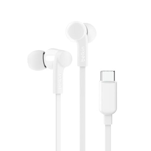 音楽、旅行。 USB-Cコネクタに変換アダプタなしで使える、マイク付きカナル型イヤホン 音楽だけではなく、ポッドキャストや動画などさまざまなメディアに対応した高音質 音量を調節できるコントローラーにはマイクも付いており、ハンズフリーで通話が可能 イヤーチップを耳の形や大きさに合わせて交換すれば、さらに遮音性をさらに高めてノイズ対策もできる 絡まりにくく、断線しにくいフラットケーブルを採用した、軽量かつ耐久性の高いイヤホン。メーカーによる2年保証付き 【充実した安心の日本語サポート】日本国内にサポートセンターがあり、充実したサポートを受けられます。 サポート電話番号:03-6706-4176。メール:japansupport@belkin.com