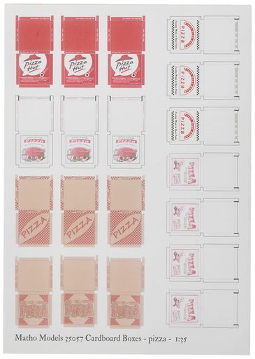 マソモデル1/35ピザ宅配ボックスセット38個入り情景用アクセサリーMH35057