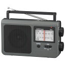 【2023最新】オーム電機AudioCommラジオポータブルラジオ低音強調大きめ選局表示スピーカー付きモノラル外部音声入力イヤホン端子付きAM/FMグレーRAD-T785Z-H03-5057OHM