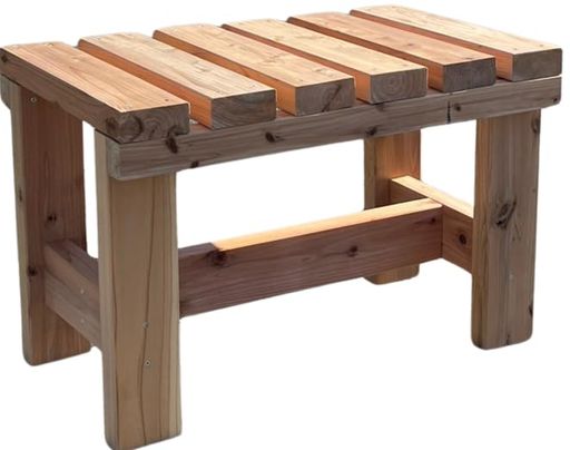 OK-DEPOTmaterialA-CedarGardenbenchガーデンベンチ組立品無塗装658x400mm