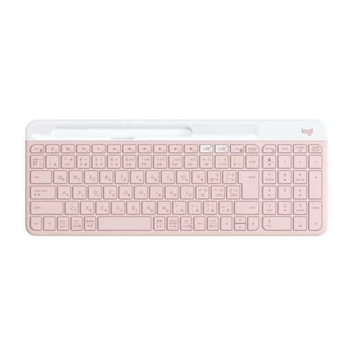 LOGICOOL(ロジクール)静音BLUETOOTHワイヤレスキーボードK580ROローズ超薄型小型UNIFYINGテンキー無線WINDOWSMACIPADIOSANDROIDCHROMESURFACEK580