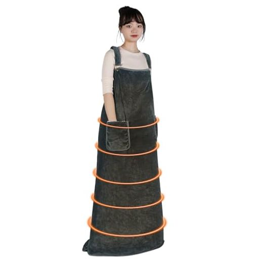 [MYCARBON]電気毛布【2025最新デザイン】着る電気毛布着るこたつ歩けるコタツ掛け敷き兼用足入れポケット防寒対策暖房器具グレー