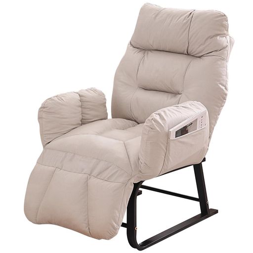 NIELHYUNリクライニングチェアリクライニングソファ一人掛け座椅子折りたたみリラックスチェアソファベッドカウチソファー手すり付きオットマン付き椅子5段階調節可能耐荷重180kgコンパ…